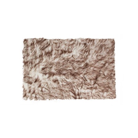 Palacedesigns 2 x 3 in. Fur Sheepskin Rug & Throw - Gradient Chocolate PA3097386